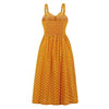 60s Polka Dot Dress Yellow