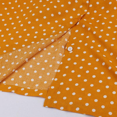 60s Polka Dot Dress Yellow