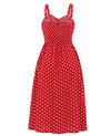 60s Polka Dot Dress Red