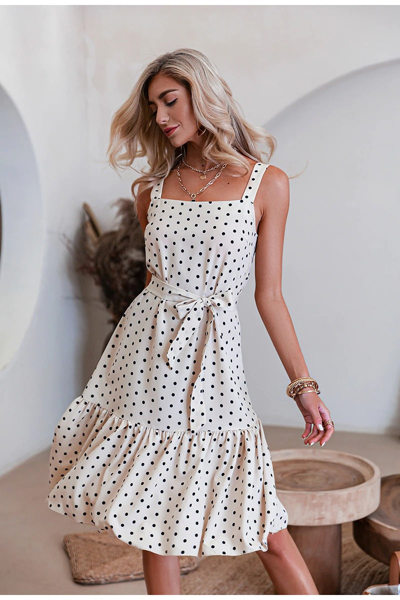 Black And White Vintage Polka Dot Dress