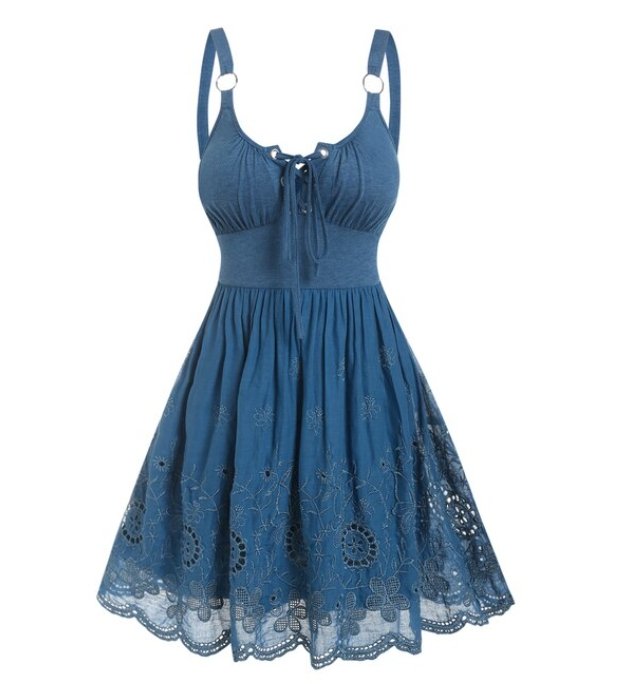 1950s American Dress Blue