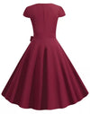 Burgundy 50s American Dress