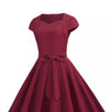 Burgundy 50s American Dress