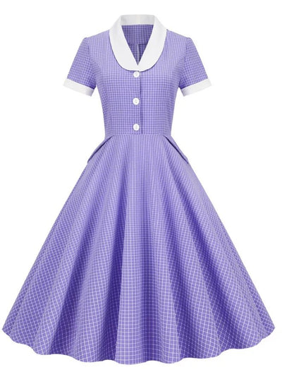 Lavender 50s American Dress