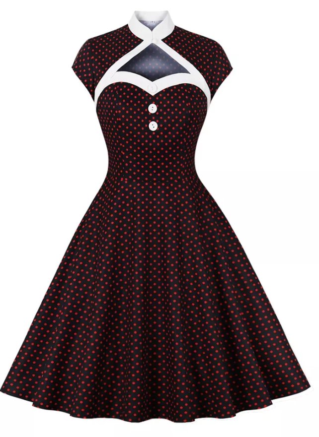 Black 50s American Dress