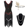 Black And Red Gatsby 20s Dress