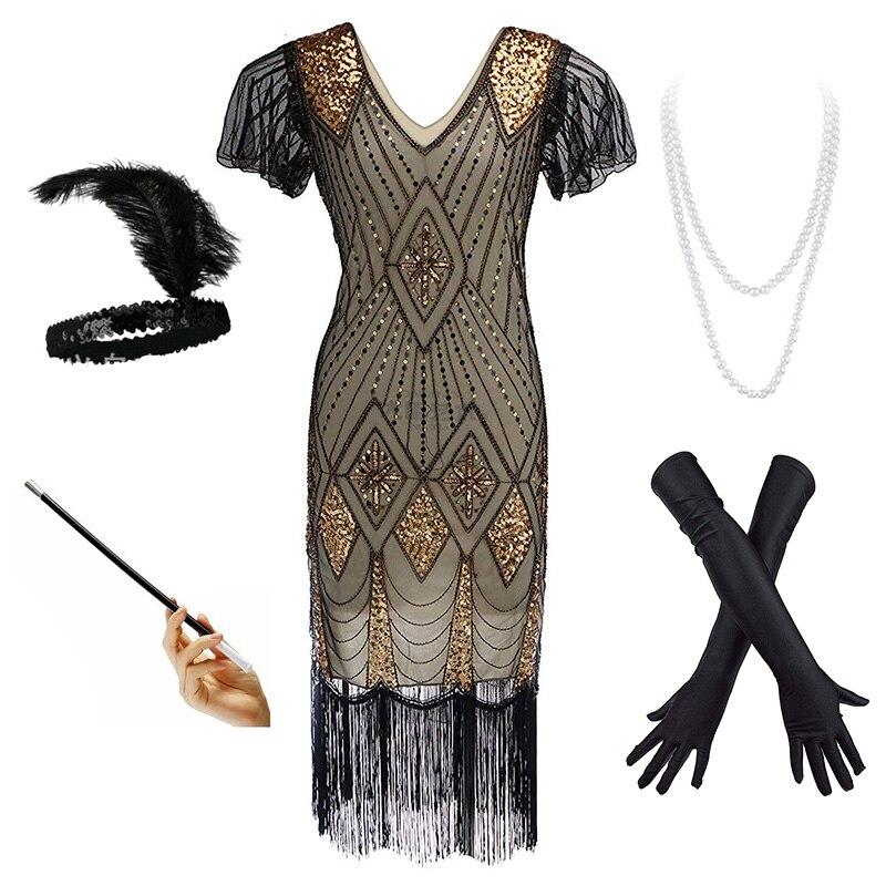 20s Prohibition Gold Dress