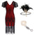 Red And Black Prohibition 20s Dress