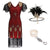 Glamorous Red Prohibition 20s Dress