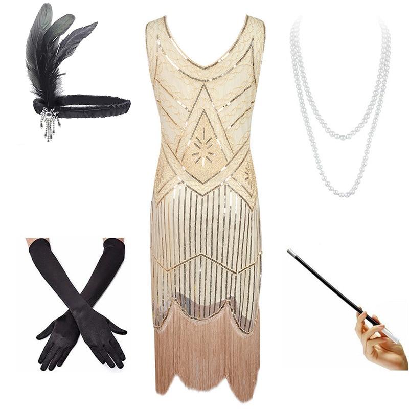 Vintage 1920s Dress Beige