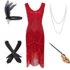 Red Vintage 1920s Dress