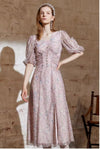 40s 50s Classic Pink Dress