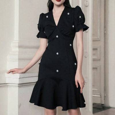 40s 50s Dress Black