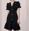 40s 50s Dress Black