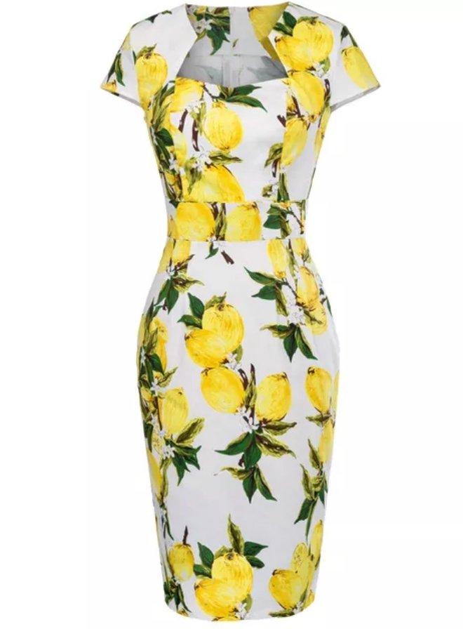 50s Dress With Lemons