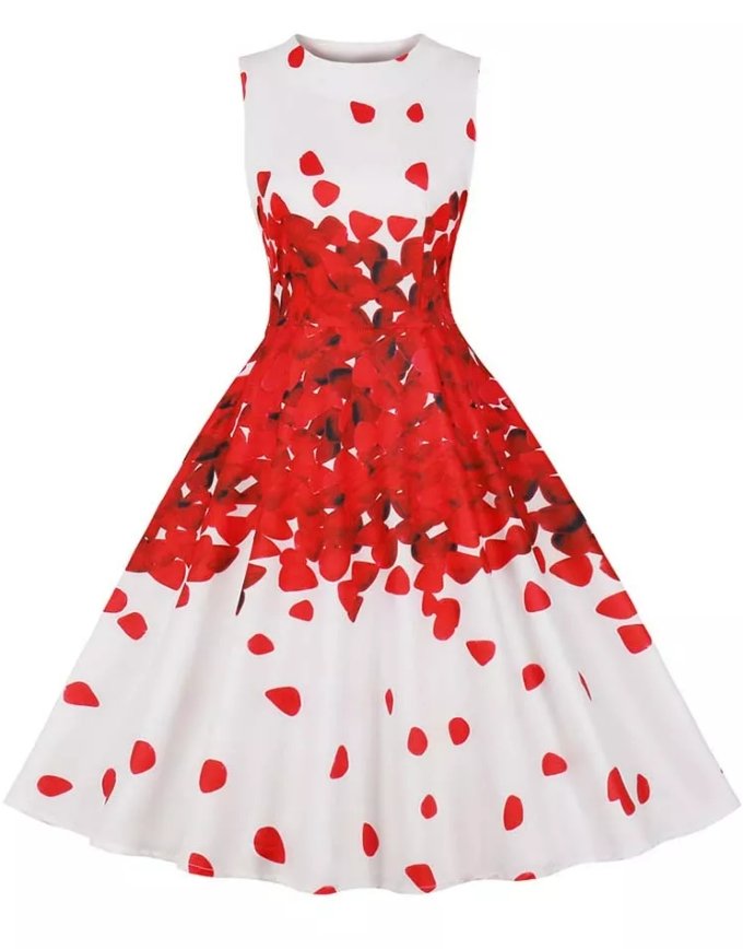 50s Dress With Petals