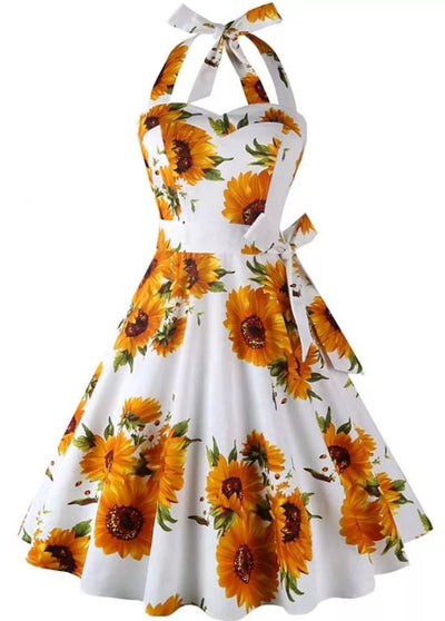 50s Dress With Sunflowers