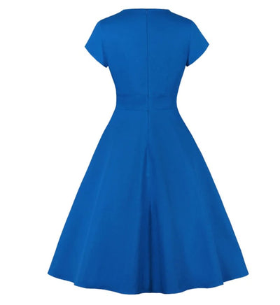 50s Dress Cache Coeur Blue