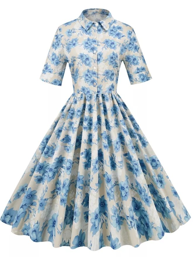 Floral 50s Dress