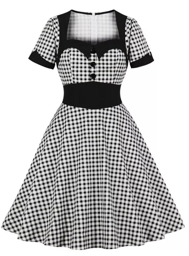 Black And White 50s Dress