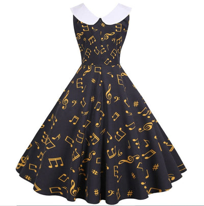 50s Dress Musical Note Sheet Music