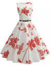 Red Rose 50s Dress