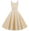 Beige Pin Up 50s Dress