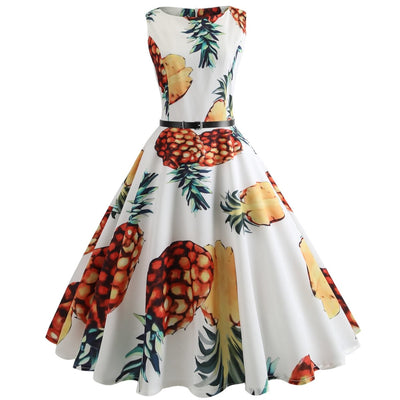 Pineapple Pin Up 50s Dress