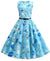 50s Pin Up Dress Blue