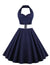 50s Pin Up Dress Dark Blue