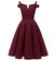 Burgundy Pin Up 50s Dress