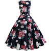 1950s Pin Up Flower Polka Dot Dress