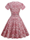 Candy Pink 50s Pin Up Dress