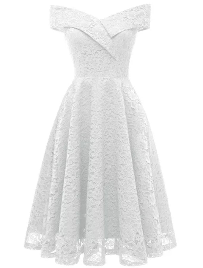 50s Wedding Dress White