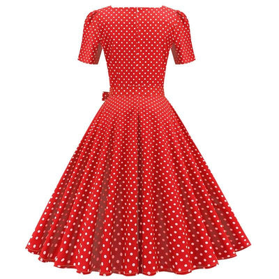 Red Polka Dot 50s Dress