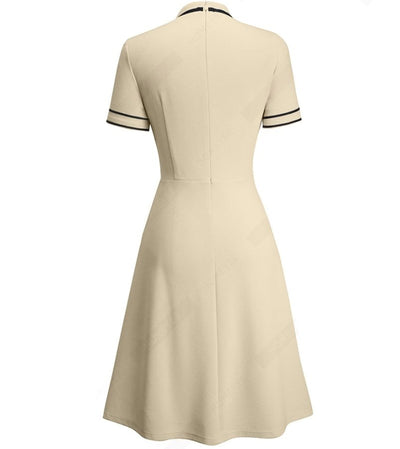 Chic 60s Dress Beige