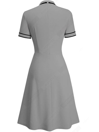 60s Chic Dress Gray