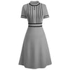 60s Chic Dress Gray