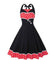 Red And Black 60s Dress