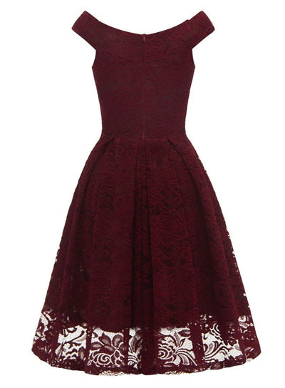 60s Burgundy Evening Dress