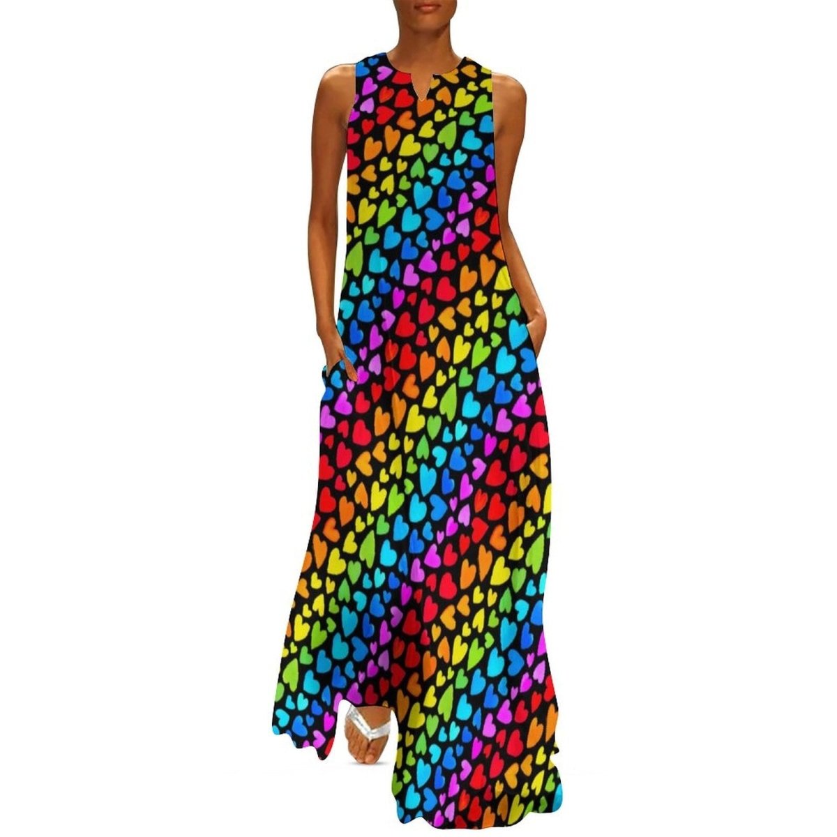 70s Chic Rainbow Dress