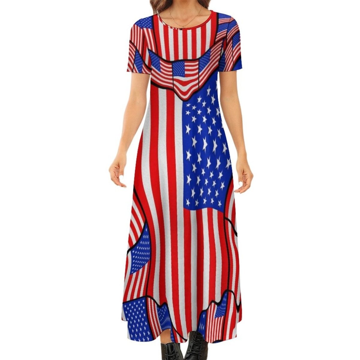 Usa Flag 70s Dress