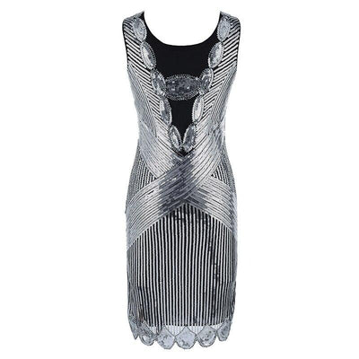 Plus Size Silver 20s Dress