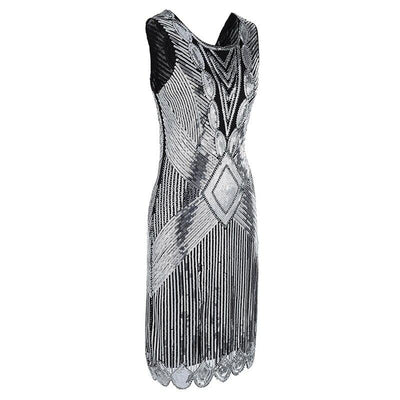 Plus Size Silver 20s Dress