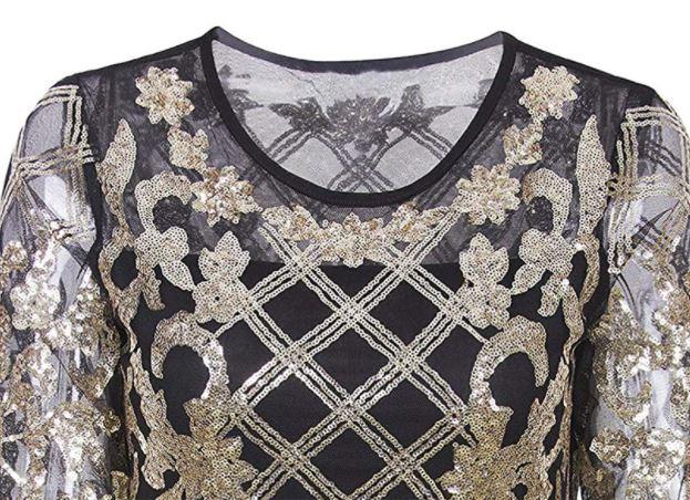 Vintage Gold 1920s Dress