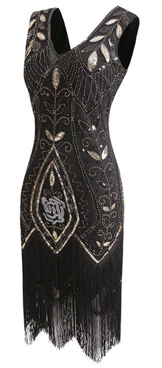 Women's 1920s Black Dress