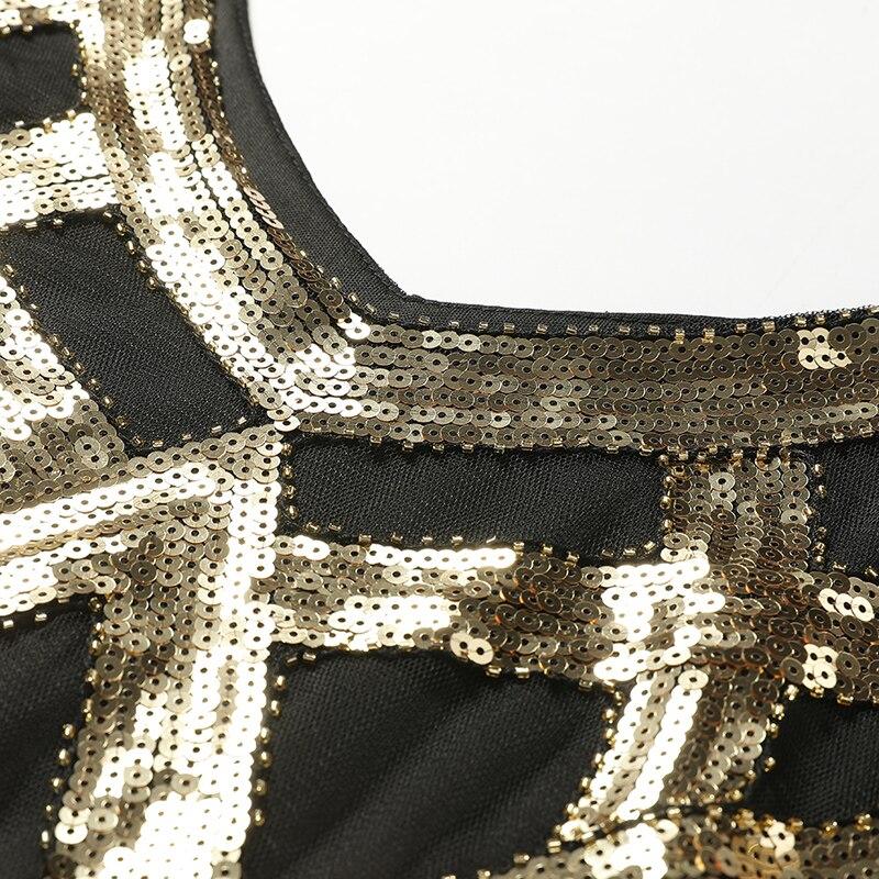 Vintage 20s Dress Black Gold