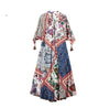 40s Asymmetrical Floral Dress