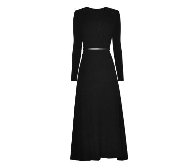 Black Asymmetrical 40s Dress