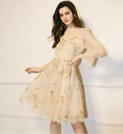 40s Dress Beige